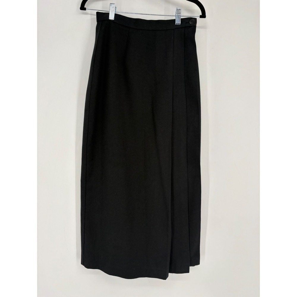New York Michele Skirt Womens 8 Black Maxi‎ Vintage High Waist Pleated
